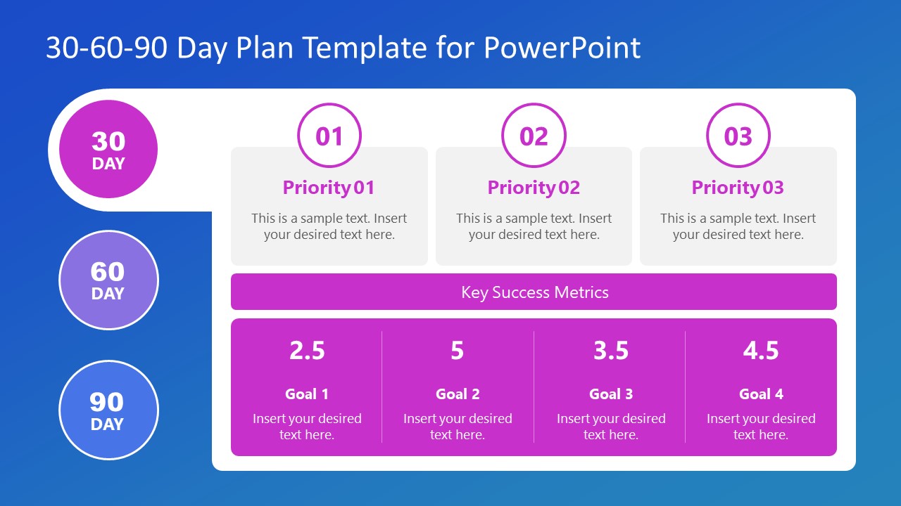 Free 30 60 90 Day Plan PowerPoint Template SlideModel