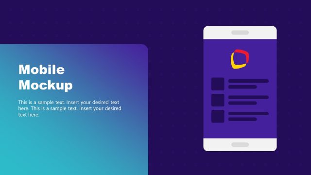 Mobile App Mock Up Template Slide