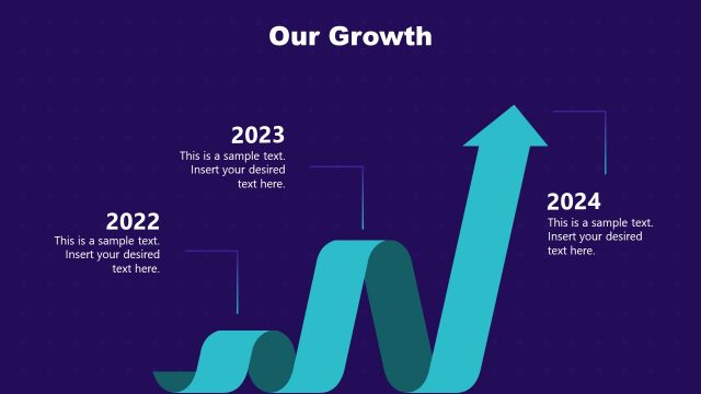Growth Timeline Arrow PowerPoint Free Slide