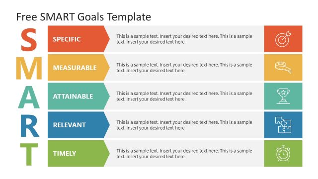 Free SMART Goals PowerPoint Arrows