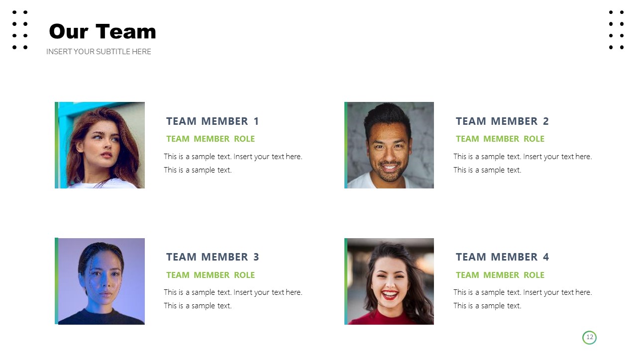 PowerPoint Meet The Team Template Company Profile 