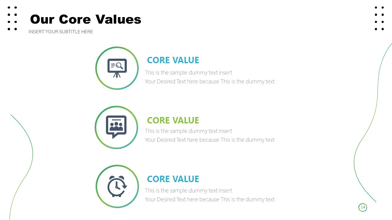 PowerPoint Core Values Template Company Profile 