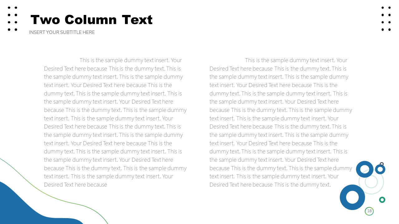 Free Two Column Text Slide Template 