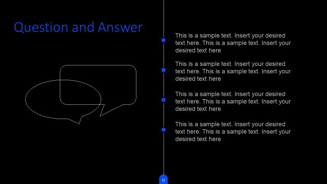 Question and Answer Slide Free Thin Dark Minimal General Purpose Template