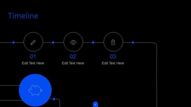 Stepwise Timeline Slide – Free Thin Dark Minimal General Purpose Template