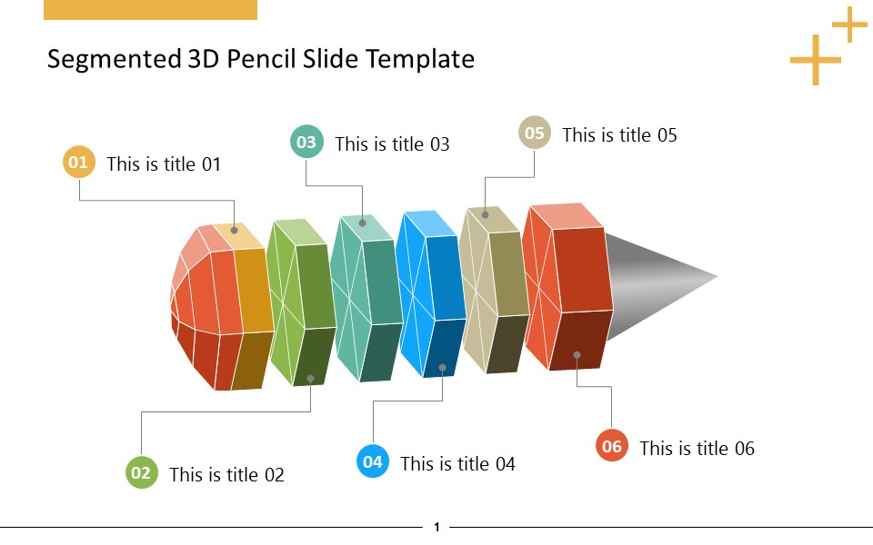 Free PPT Template Pencil Diagram