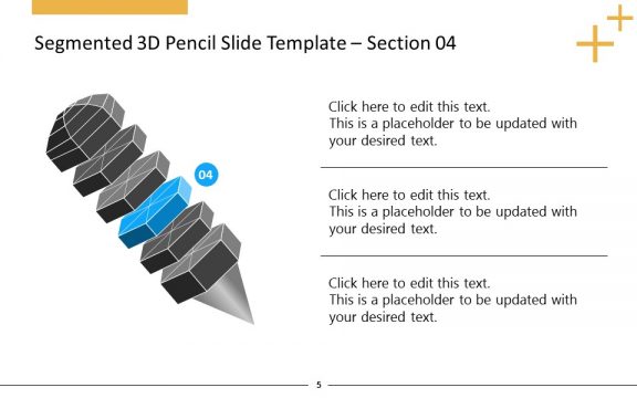 Free 3D Segmented Diagram – Fourth Step Color Spotlight Effect