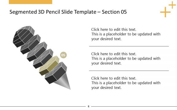 Spotlight on Fifth Segment – Editable Free Pencil Diagram Template