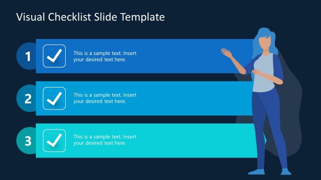 Checklist Template for Presentation – Black Background