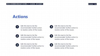 Free Case Study Template Slide for Presenting Actions