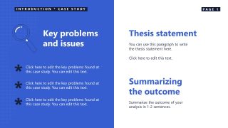 Case Study Template - Thesis Statement Slide