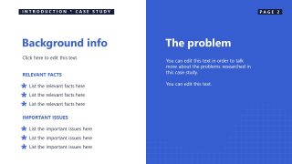 Background Information Slide Template for Case Study Presentation