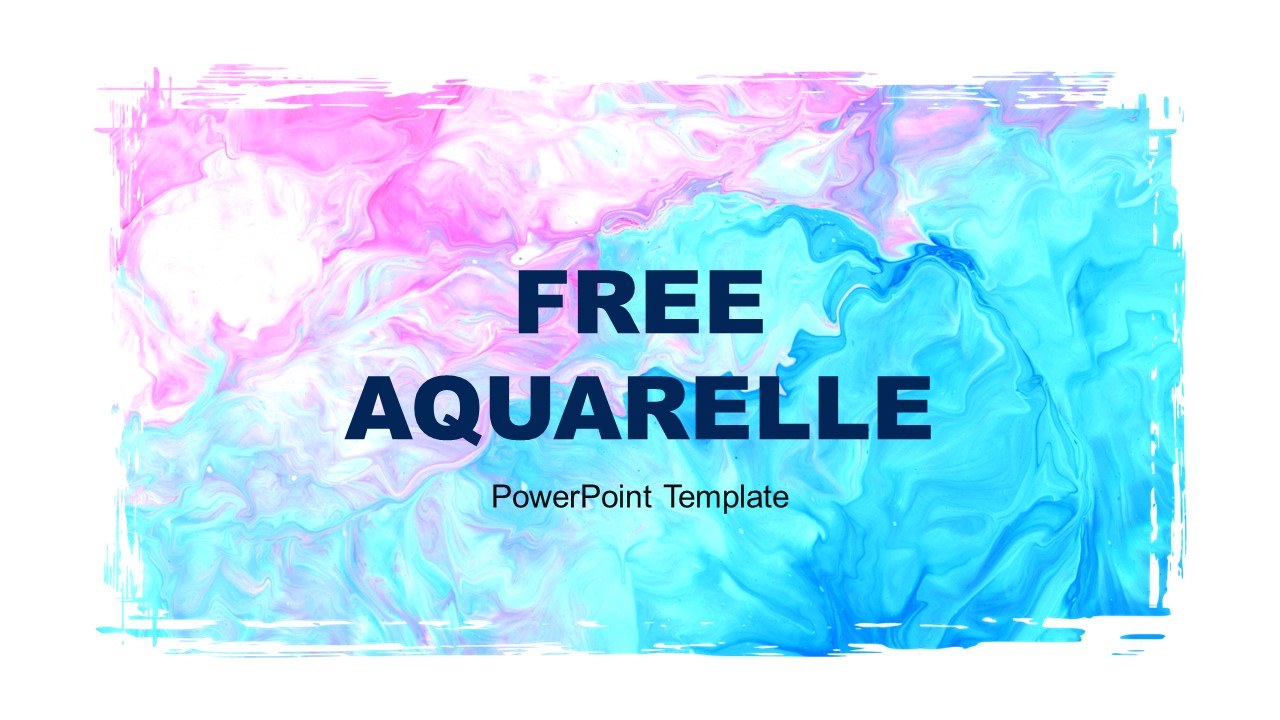 Editable Aquarelle Background Template Slide