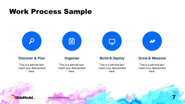 Work Process Sample Slide – Aquarelle Template Background