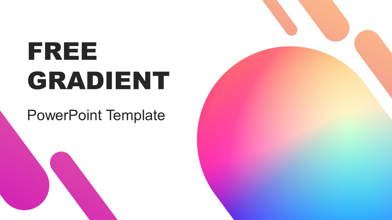 Editable Title Slide for Free Gradient PowerPoint Background Template