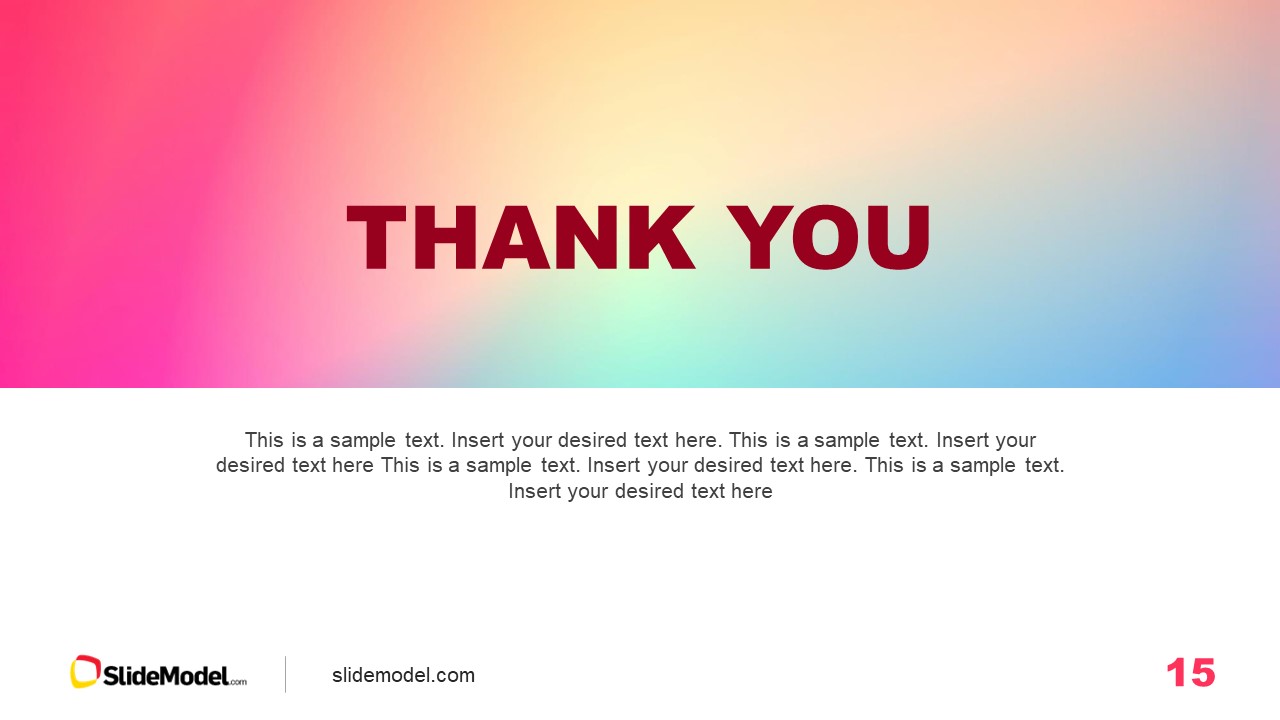 Editable Thankyou Slide for Gradient Background PPT Template
