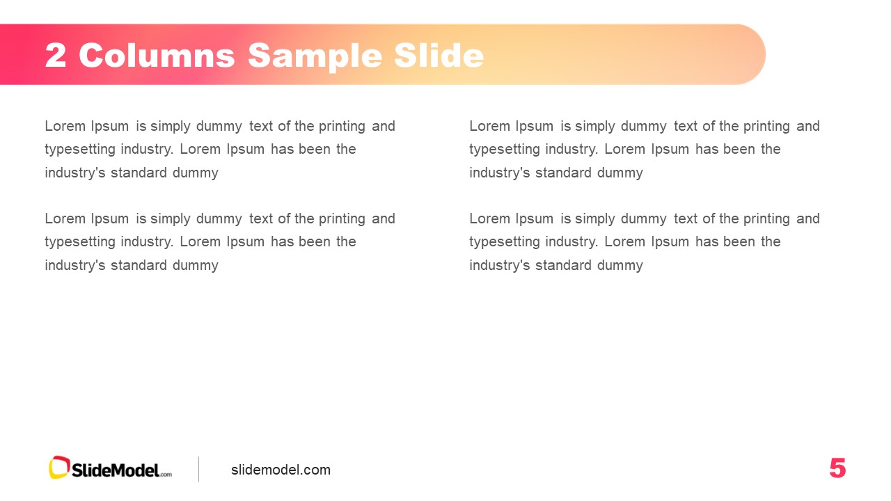 PPT Slide Template with 2 Editable Columns