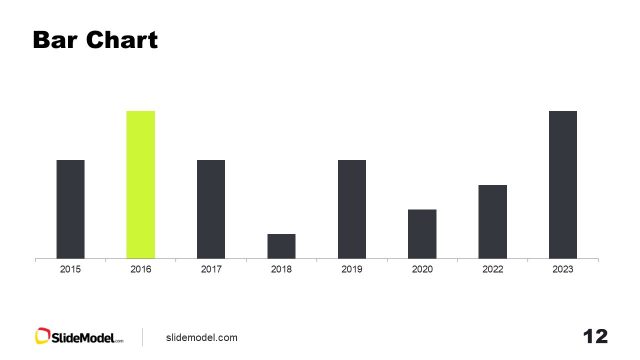 Bar Graph for PowerPoint White Texture Background Template