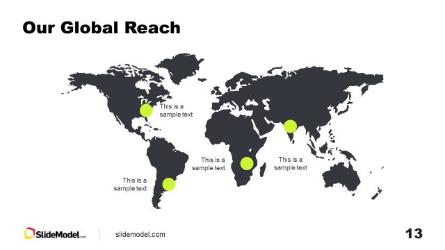 Global Reach Presentation Map Slide
