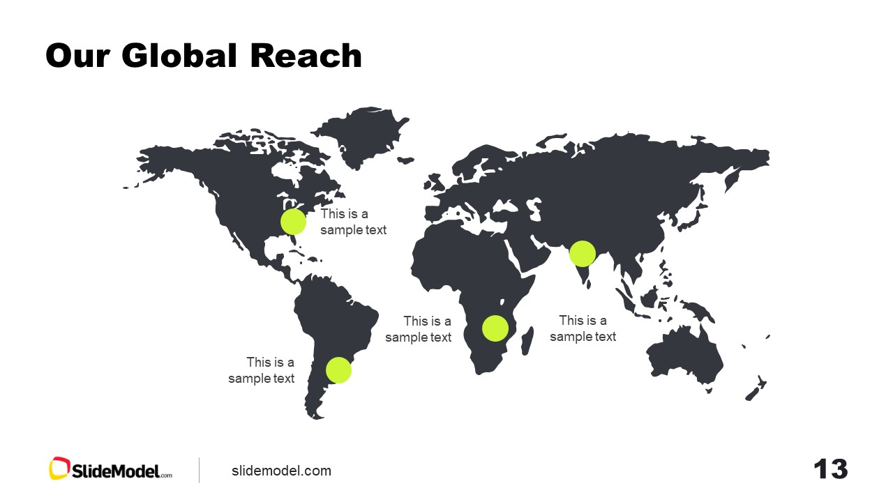 Editable Global Reach Slide with Map