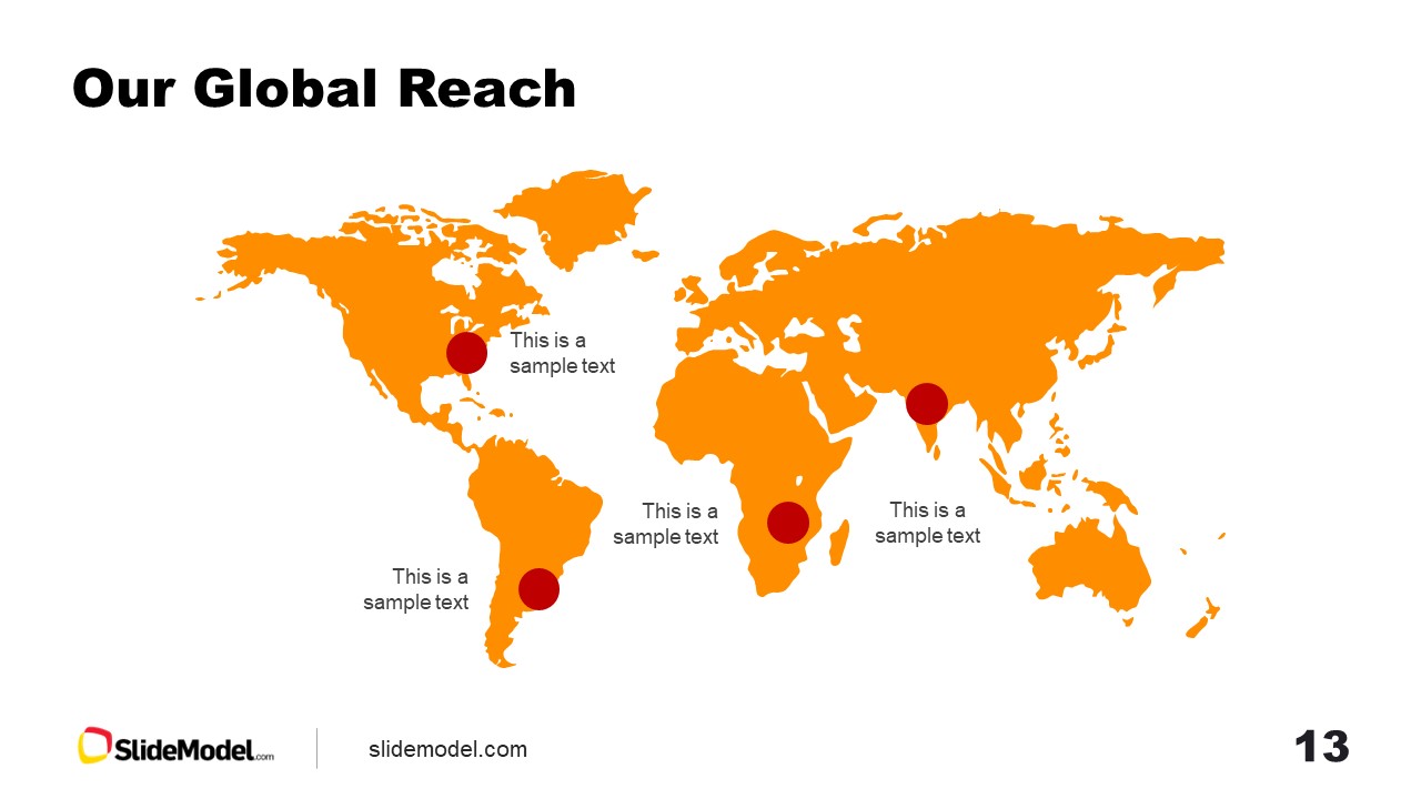 Map Slide for Global Reach Presentation