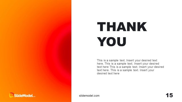Thank You Slide for Free Sunset Gradient Template