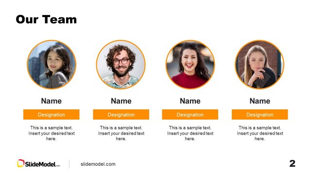 Our Team Slide with Images for PowerPoint