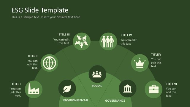 Semi-Circle Slide Template with Infographic Icons