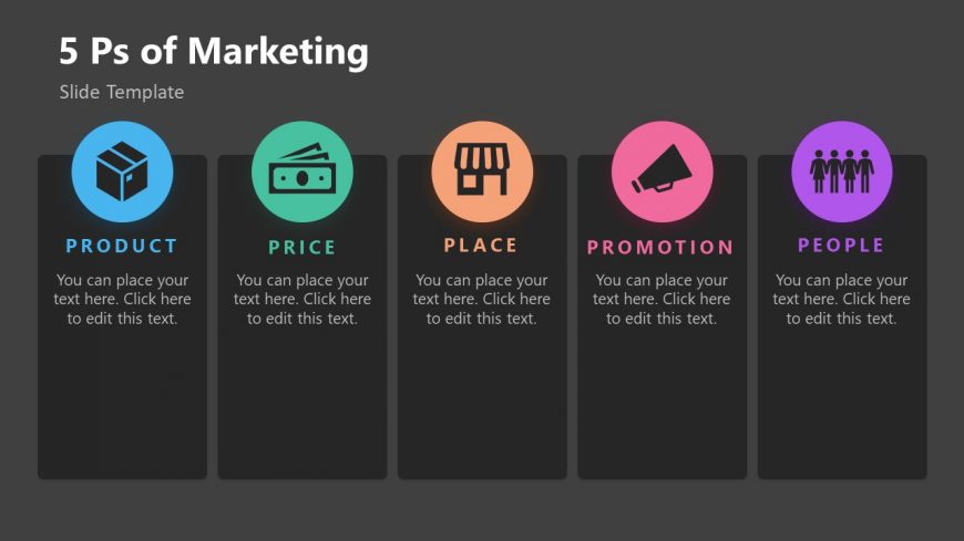 Free Marketing 5Ps PowerPoint Template Slide