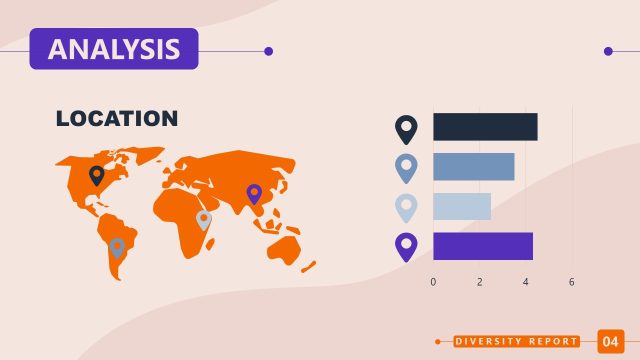 Map Slide for Diversity Report PPT Template