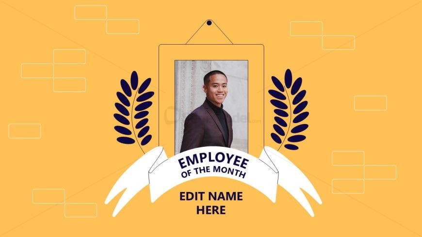 Free Slide Layout for Employee of The Month Presentation