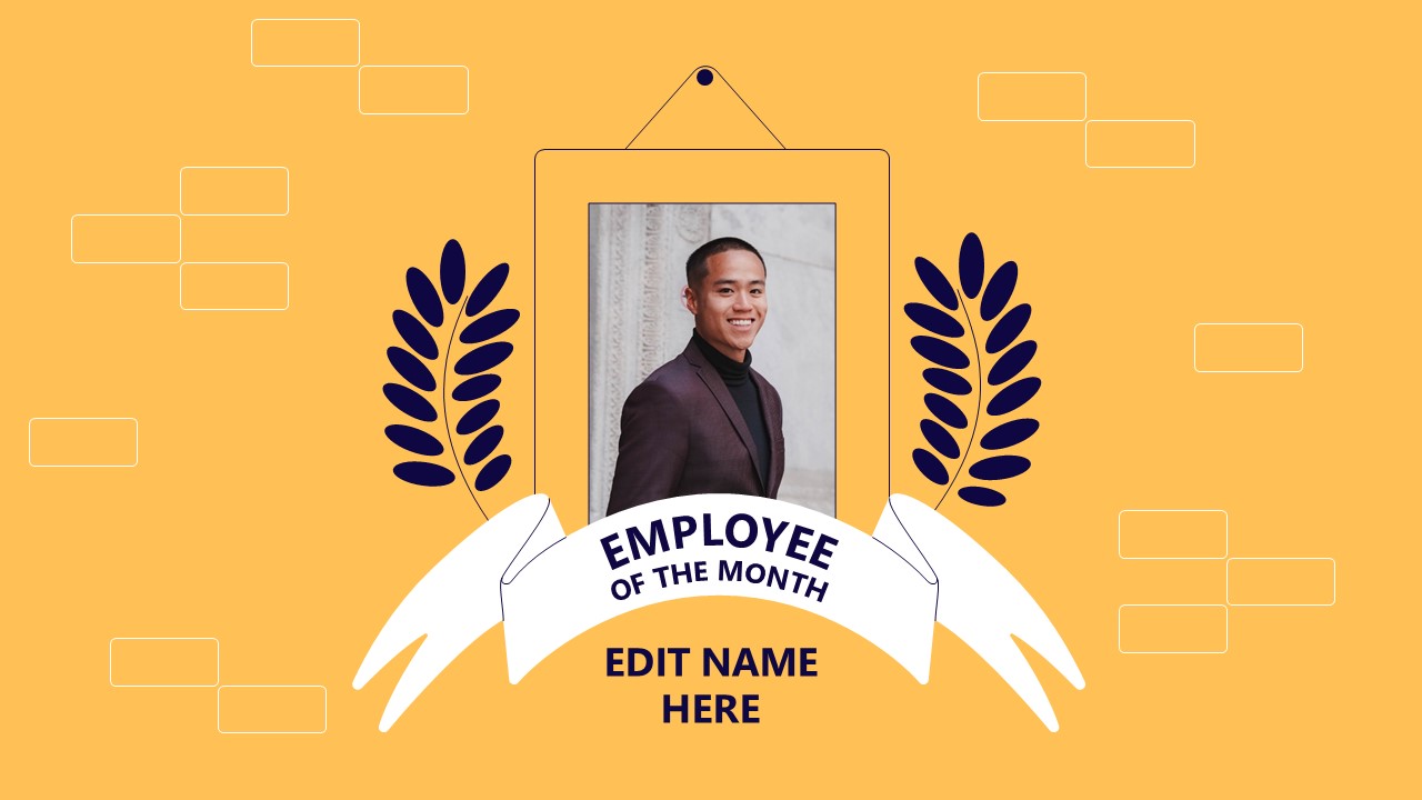 Free Slide Layout for Employee of The Month Presentation