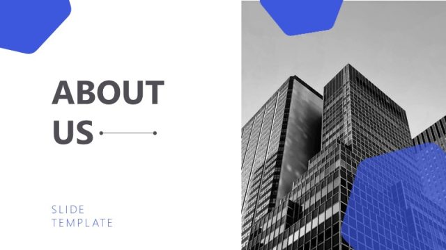 Free About Us Slide Template – Cover Slide with Image Placeholder