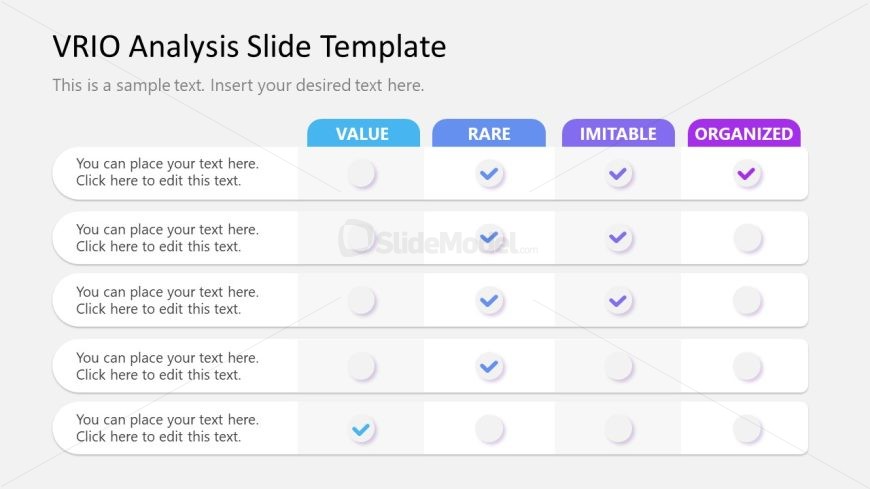 VRIO Analysis PowerPoint Template