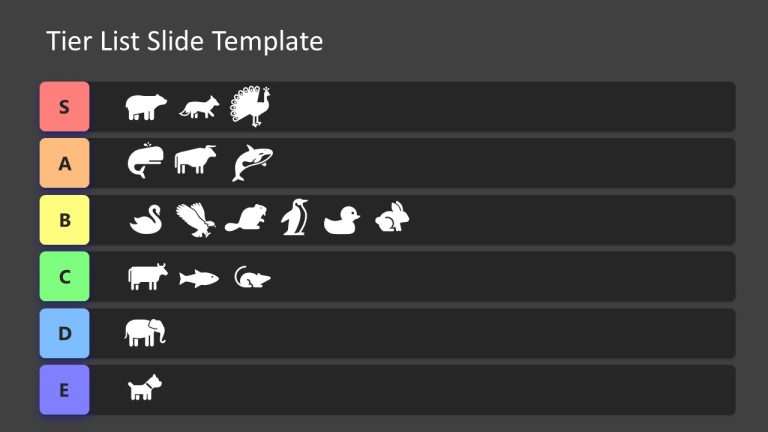 Tier List Presentation Slide Template - SlideModel