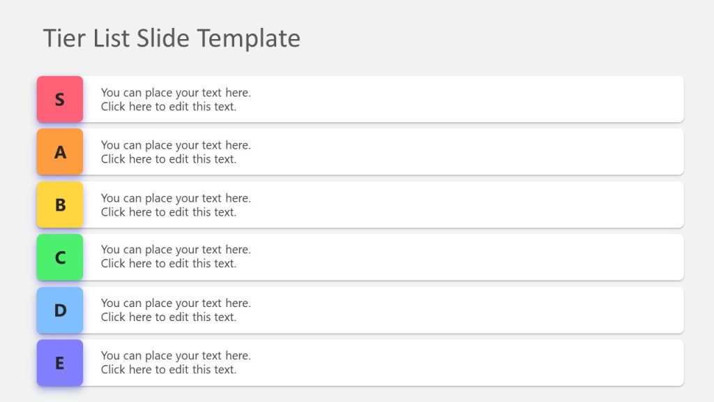 Rows Slide for List Presentation - Free Template - SlideModel