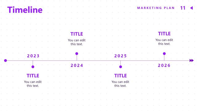 Free Marketing Plan Timeline Slide