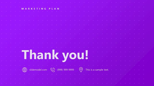 Thank You Slide – Marketing Plan PPT Template