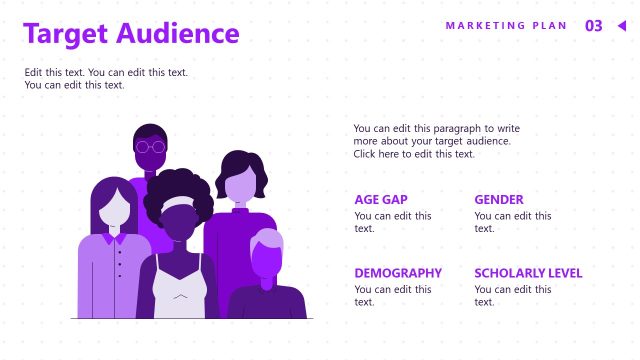 Free Marketing Plan Template Slide for Target Audience