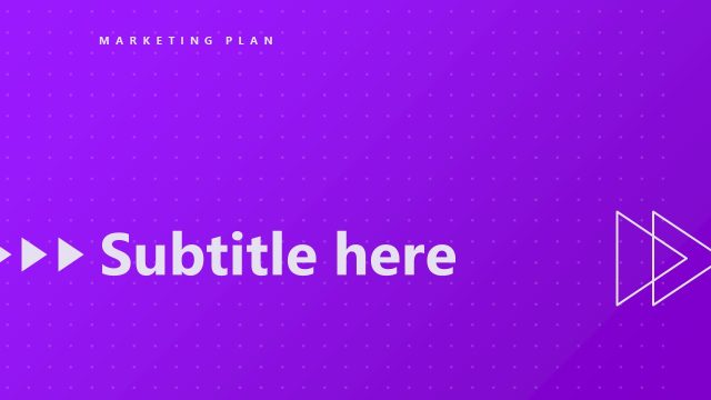 Subtite Presentation Slide – Free Marketing Plan Presentation Template
