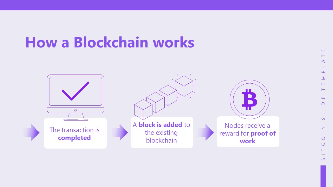 Free Blockchain Slide Template for PowerPoint