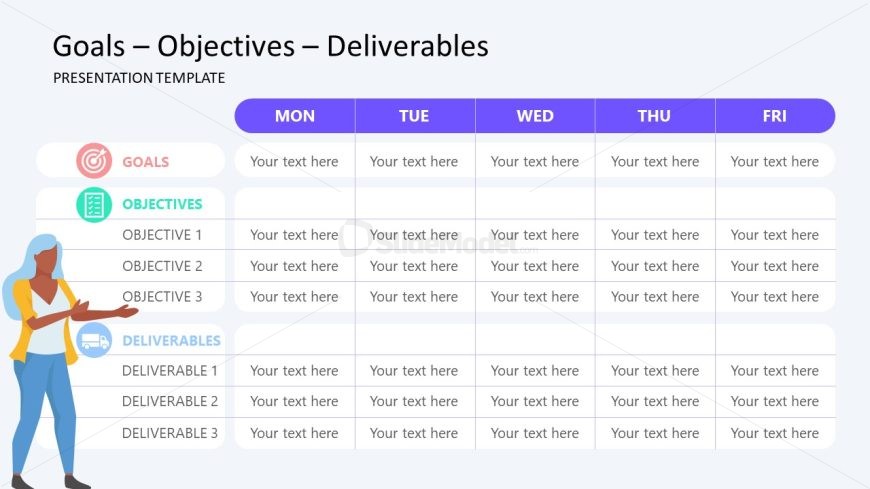 Free Goals & Objectives Presentation Slide Template