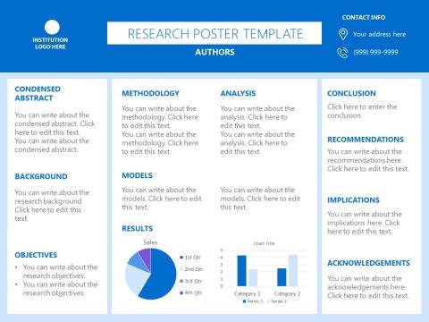 Research Poster Template Slide with Multiple Sections
