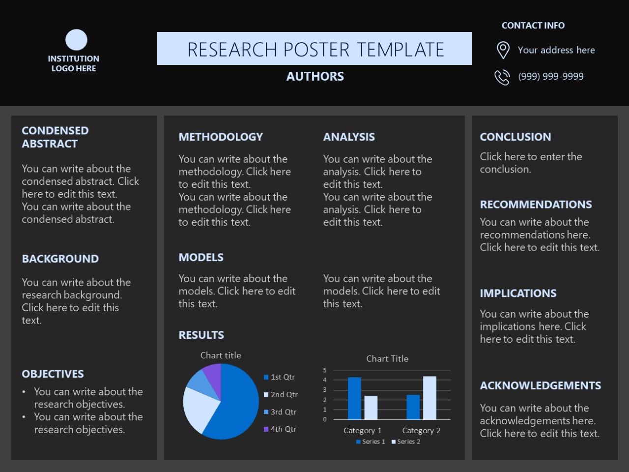Free Research Poster Template For PowerPoint Google Slides