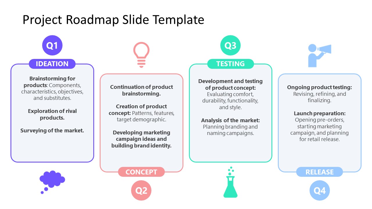 Free Project Roadmap Slide Template & Google Slides