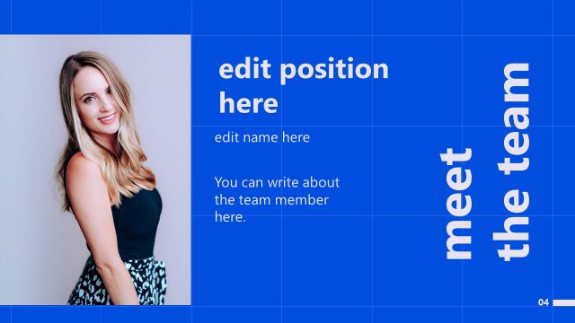 Editable Free Team Introduction Slide for PPT