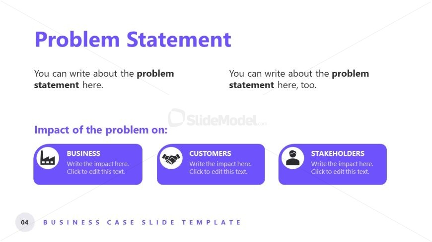 Business Case Presentation - Problem Statement Slide