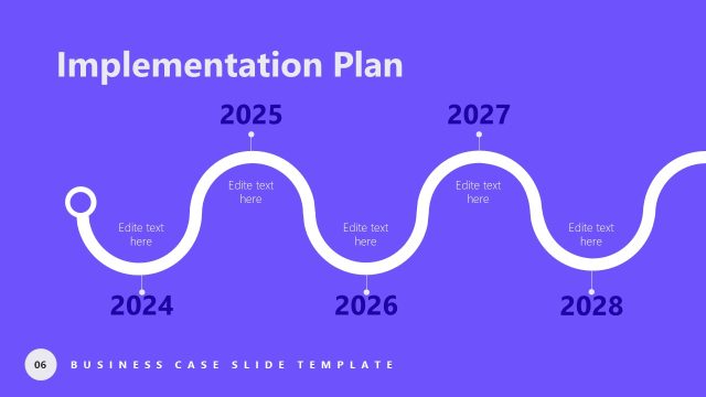 Implementation Timeline Slide for Business Case