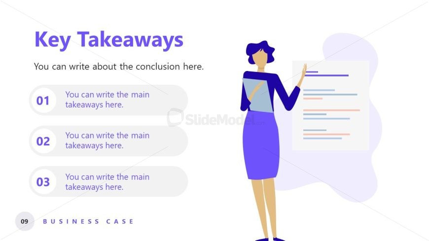 Editable Business Case Slide for Key Takeaways