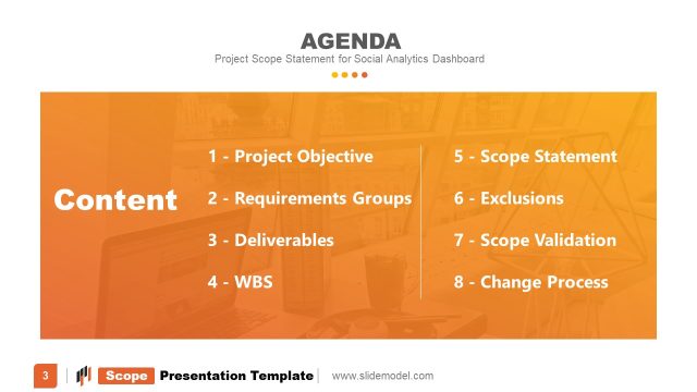 Editable Agenda Slide with Points